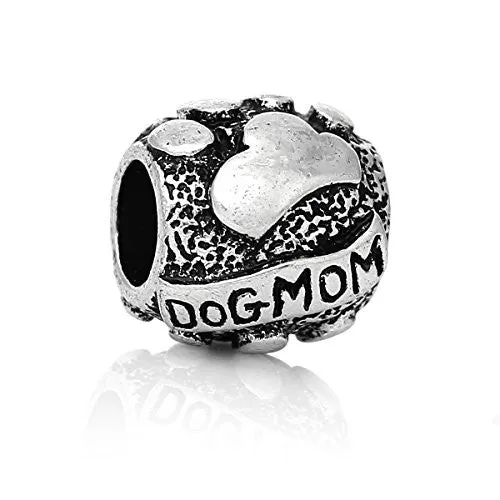 Dog Mom Bead Compatible for Most European Snake Chain Bracelet for European Style Bracelet