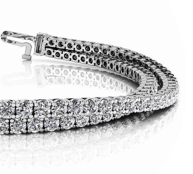 Double Strand Flexible Lab-Grown Diamond Bracelet with 4.62 ct.(finished) 1.9mm