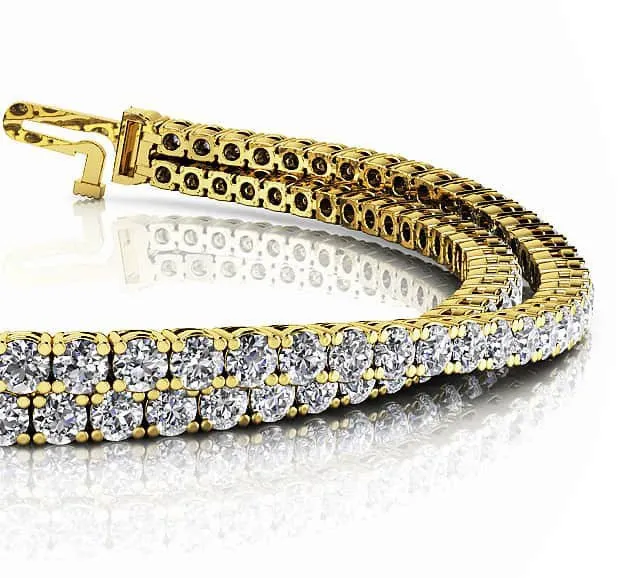 Double Strand Flexible Lab-Grown Diamond Bracelet with 4.62 ct.(finished) 1.9mm