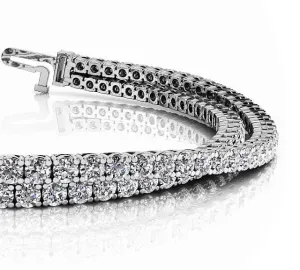 Double Strand Flexible Lab-Grown Diamond Bracelet with 4.62 ct.(finished) 1.9mm