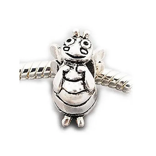 Dreaming Bee Charm European Bead Compatible for Most European Snake Chain Bracelet