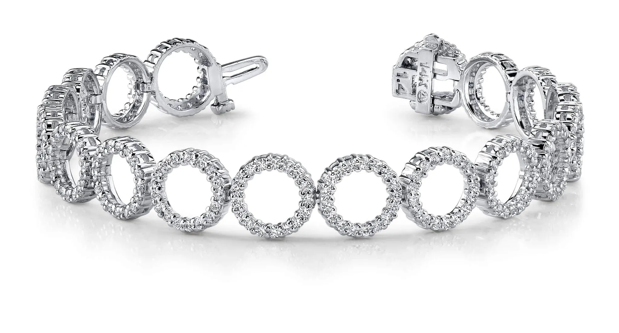 Dripping With Diamonds Circle Link Diamond Bracelet with 5.40 ct.(finished) 1.6mm