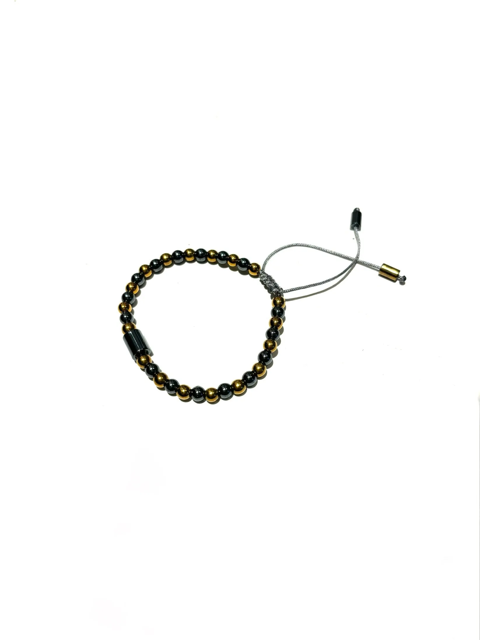 E-HC DESIGNS- Hematite Adjustable Bracelet