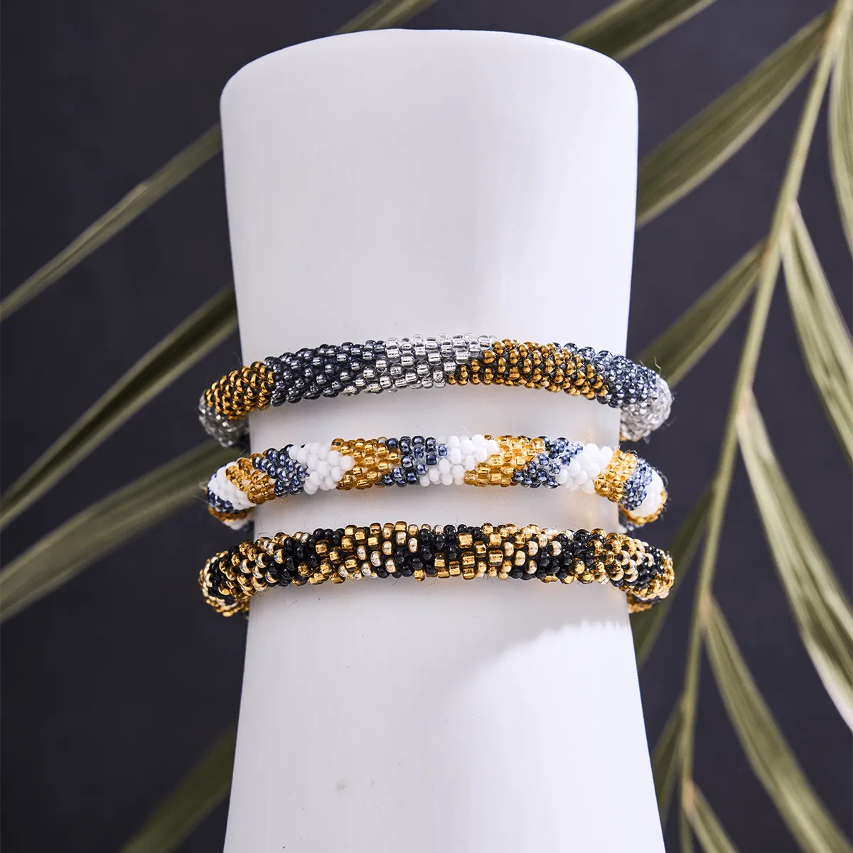 Egyptian Dawn | Himalayan Glass Bead Bracelet