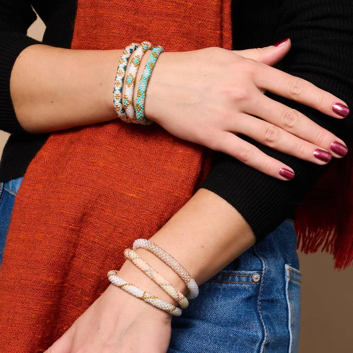 Egyptian Mummy | Himalayan Glass Bead Bracelet