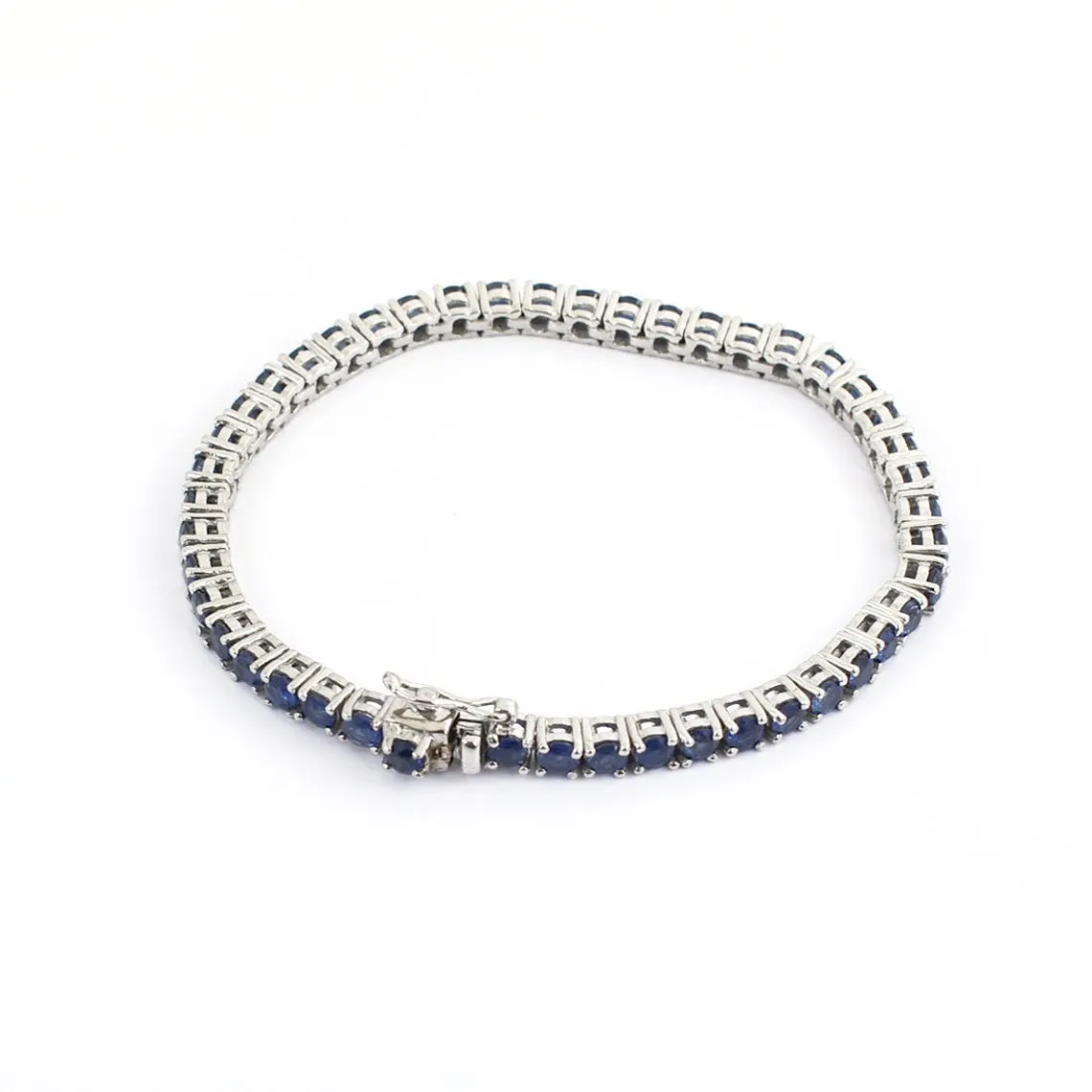 Elegant 3 mm Faceted Ceylon Blue Sapphire Gemstone Bracelet, Certified Gemstones, Custom Size, Designer Bracelets, AAA Quality, Great Brilliance !