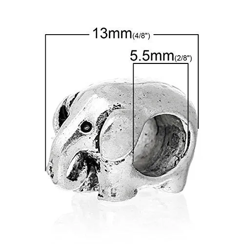 Elephant Bead Compatible for Most European Snake Chain Bracelet