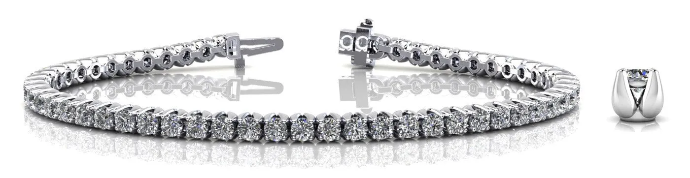 Enchanted Tulip Lab-Grown Diamond Tennis Bracelet with 7.52 ct.(finished) 3.5mm