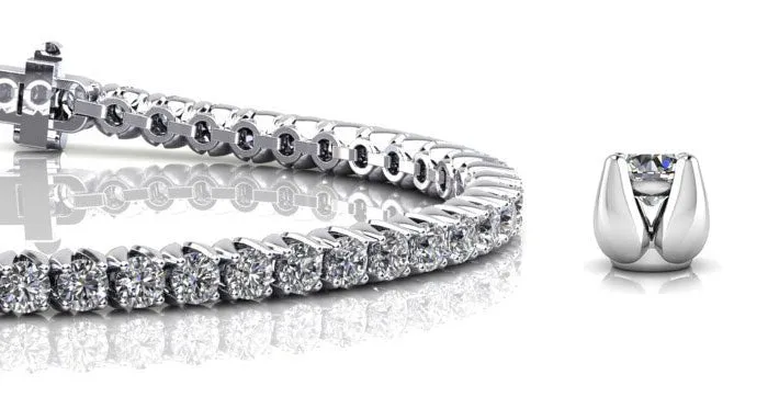 Enchanted Tulip Lab-Grown Diamond Tennis Bracelet with 7.52 ct.(finished) 3.5mm