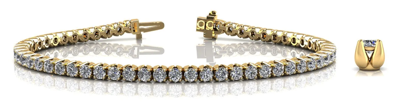 Enchanted Tulip Lab-Grown Diamond Tennis Bracelet with 7.52 ct.(finished) 3.5mm