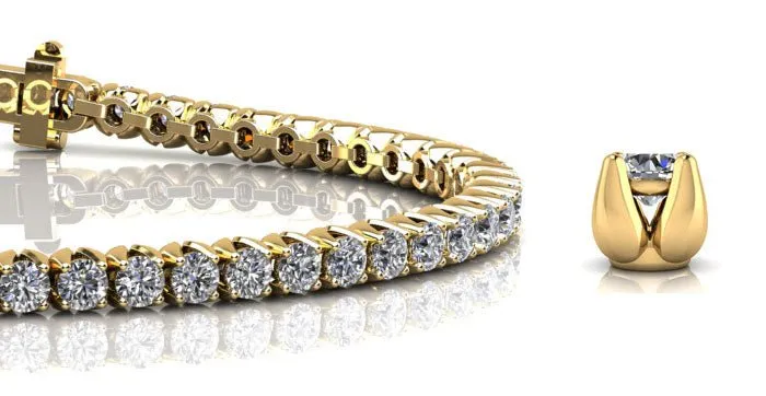 Enchanted Tulip Lab-Grown Diamond Tennis Bracelet with 7.52 ct.(finished) 3.5mm