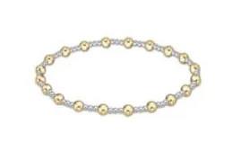 ENewton Classic Sincerity Pattern 4mm Bead Bracelet - Mixed Metal