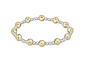 ENewton Classic Sincerity Pattern 6mm Bead Bracelet - Mixed Metal