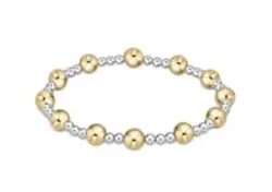 ENewton Classic Sincerity Pattern 6mm Bead Bracelet - Mixed Metal