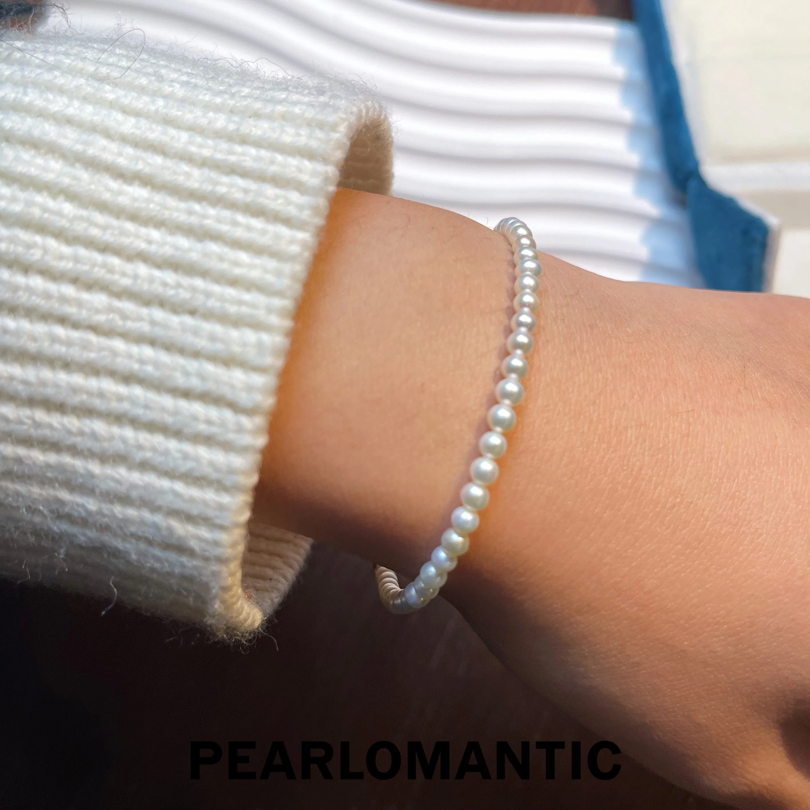 [Everyday Essentials] 18k Gold Freshwater Pearl Baby Bracelets w/ Adjustable Clasp