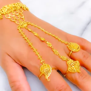 Extravagant Festive 22K Gold Ring Panchangala