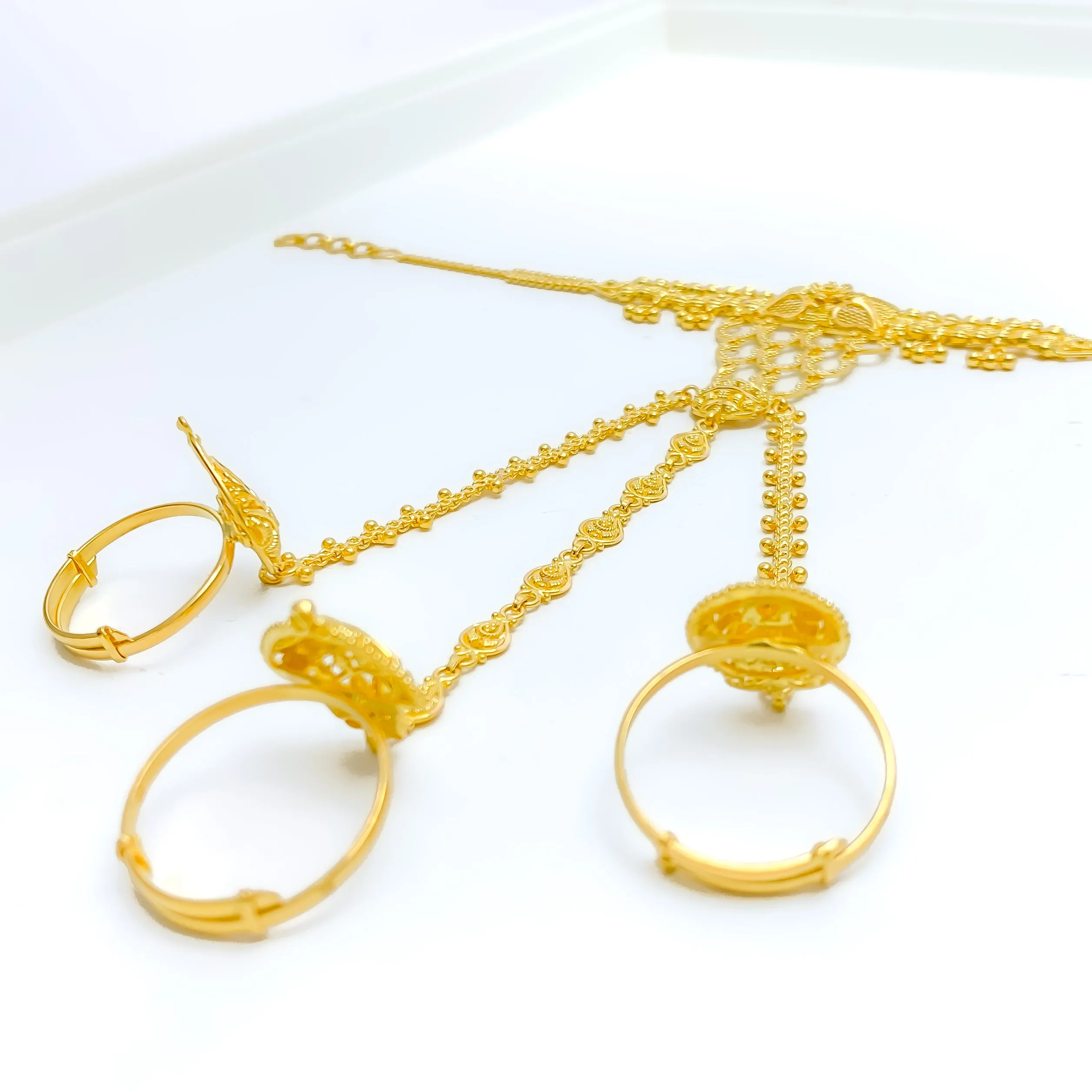 Extravagant Festive 22K Gold Ring Panchangala