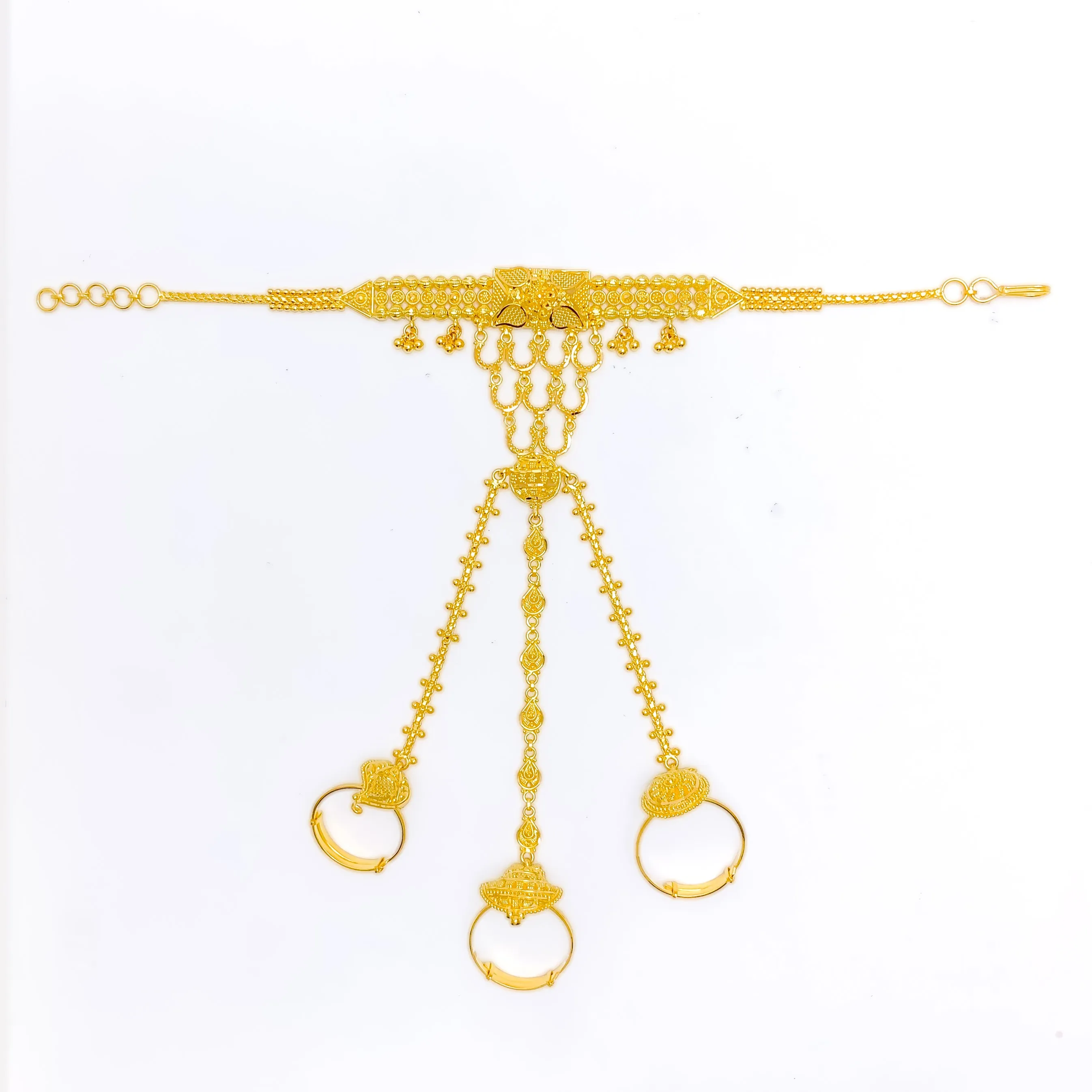 Extravagant Festive 22K Gold Ring Panchangala