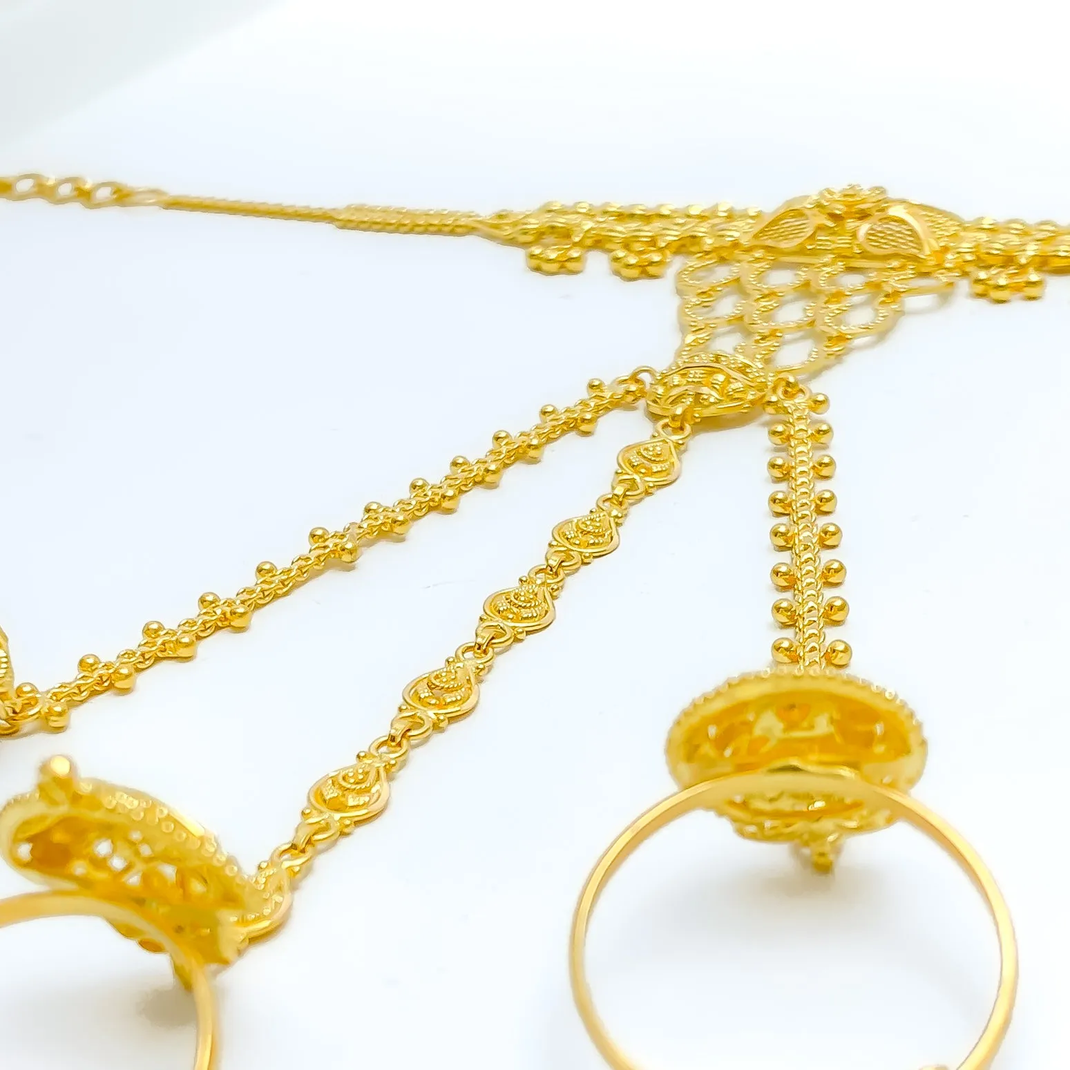 Extravagant Festive 22K Gold Ring Panchangala