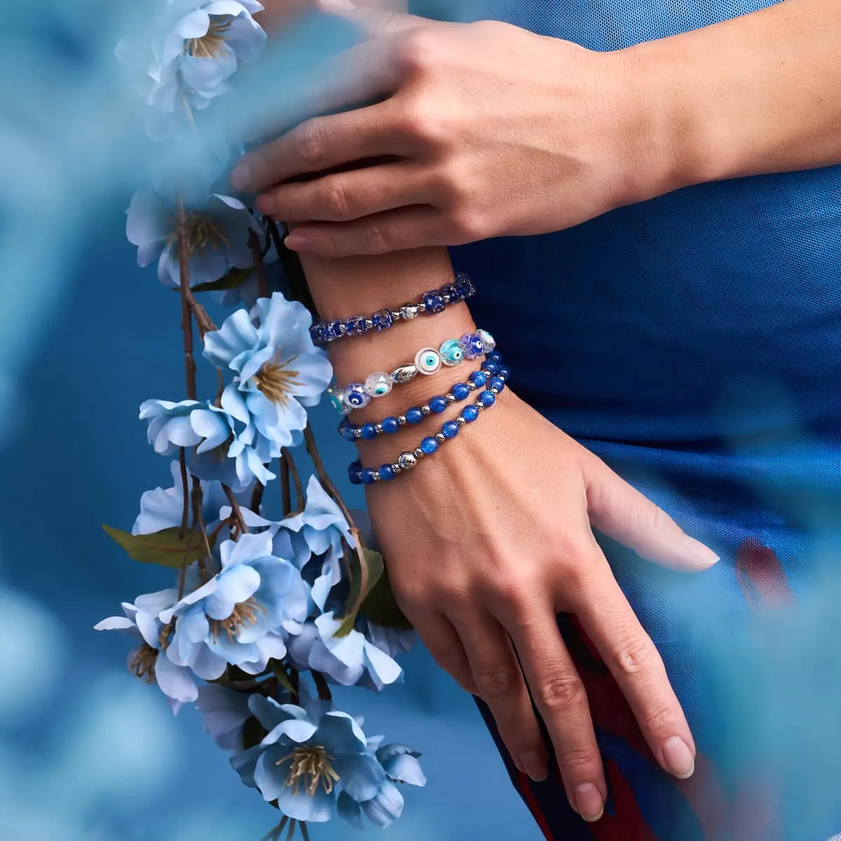 Eye in the Sky | .925 Sterling Silver | Crystal Evil Eye Bracelet