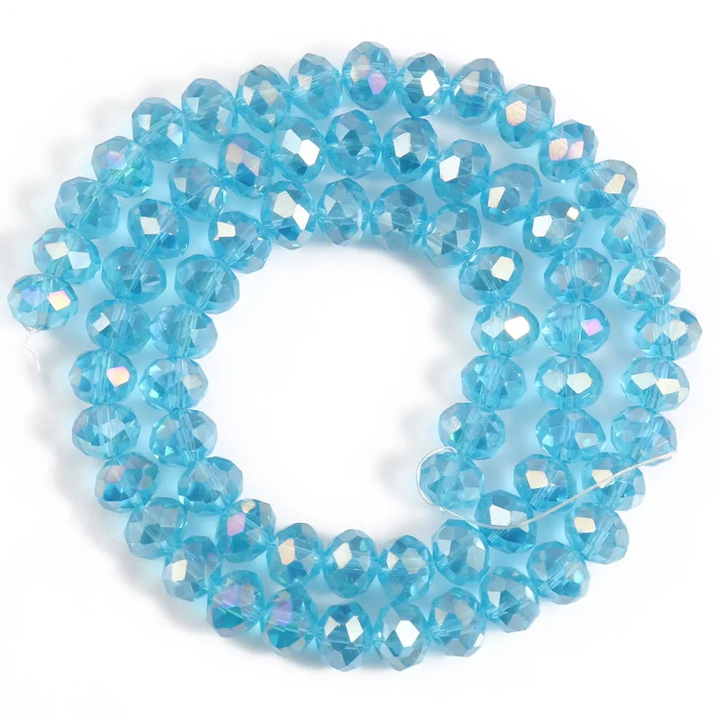 Faceted Czech Crystal Glass Beads Round Jades