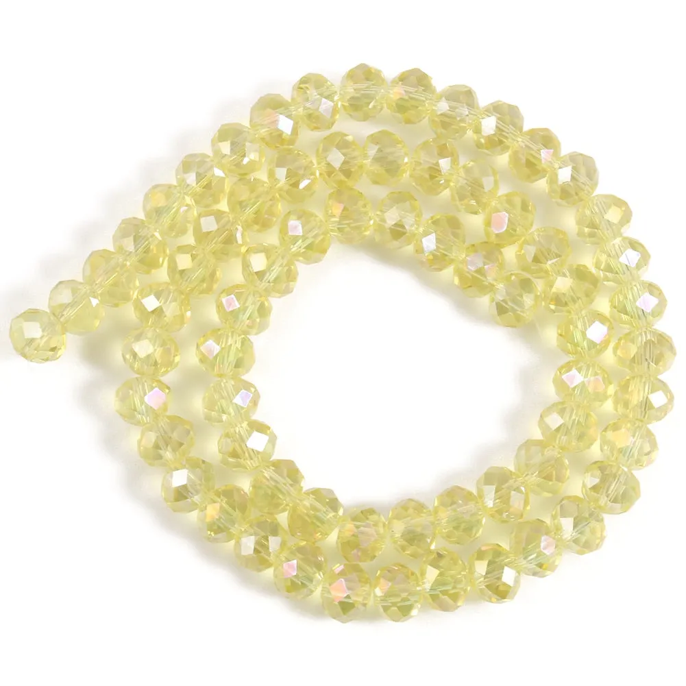 Faceted Czech Crystal Glass Beads Round Jades