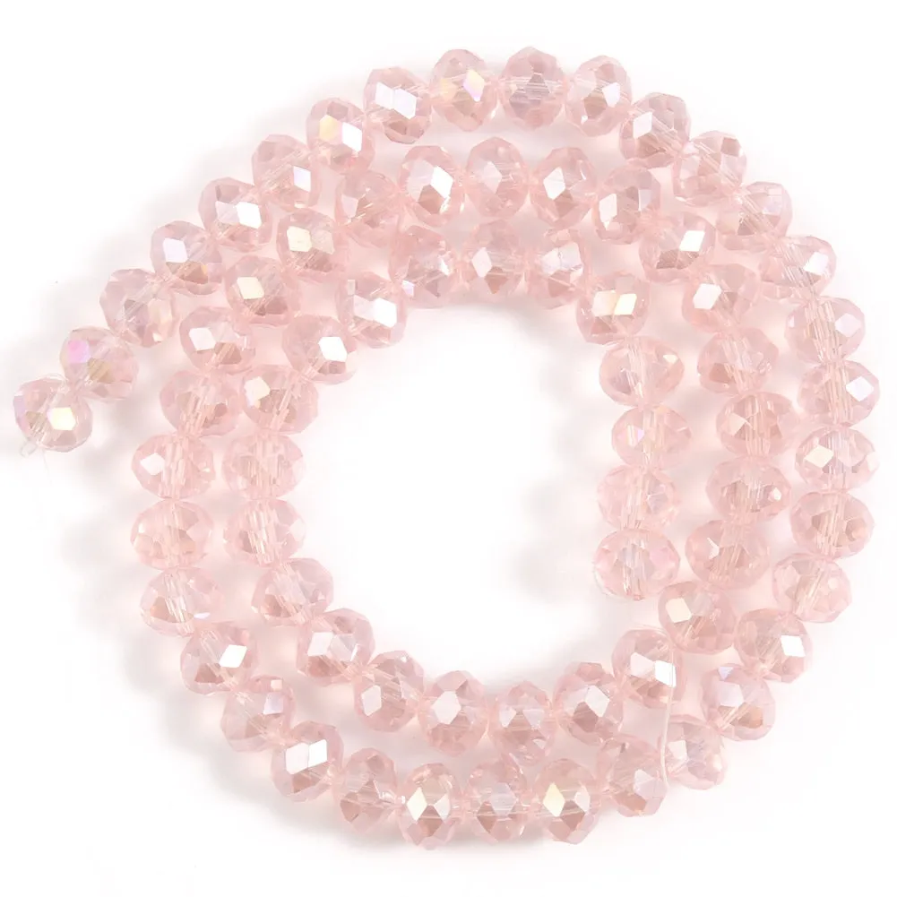 Faceted Czech Crystal Glass Beads Round Jades