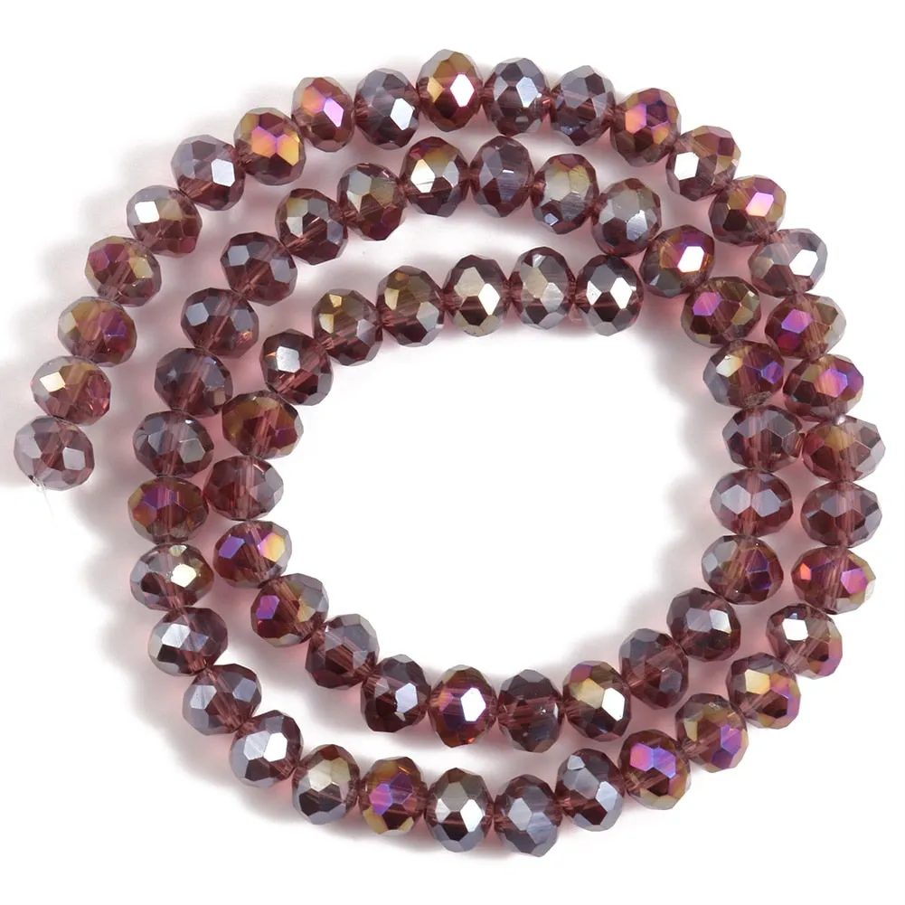 Faceted Czech Crystal Glass Beads Round Jades