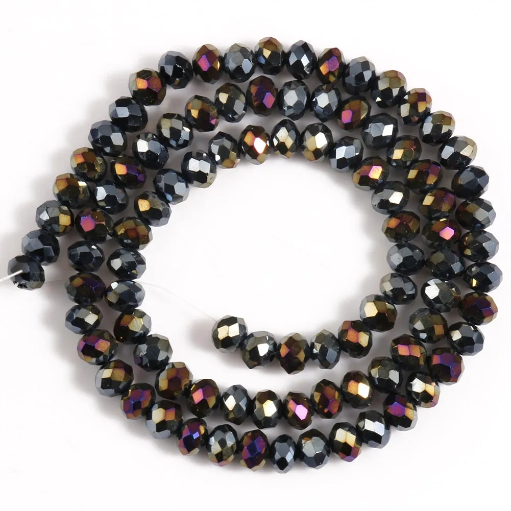Faceted Czech Crystal Glass Beads Round Jades