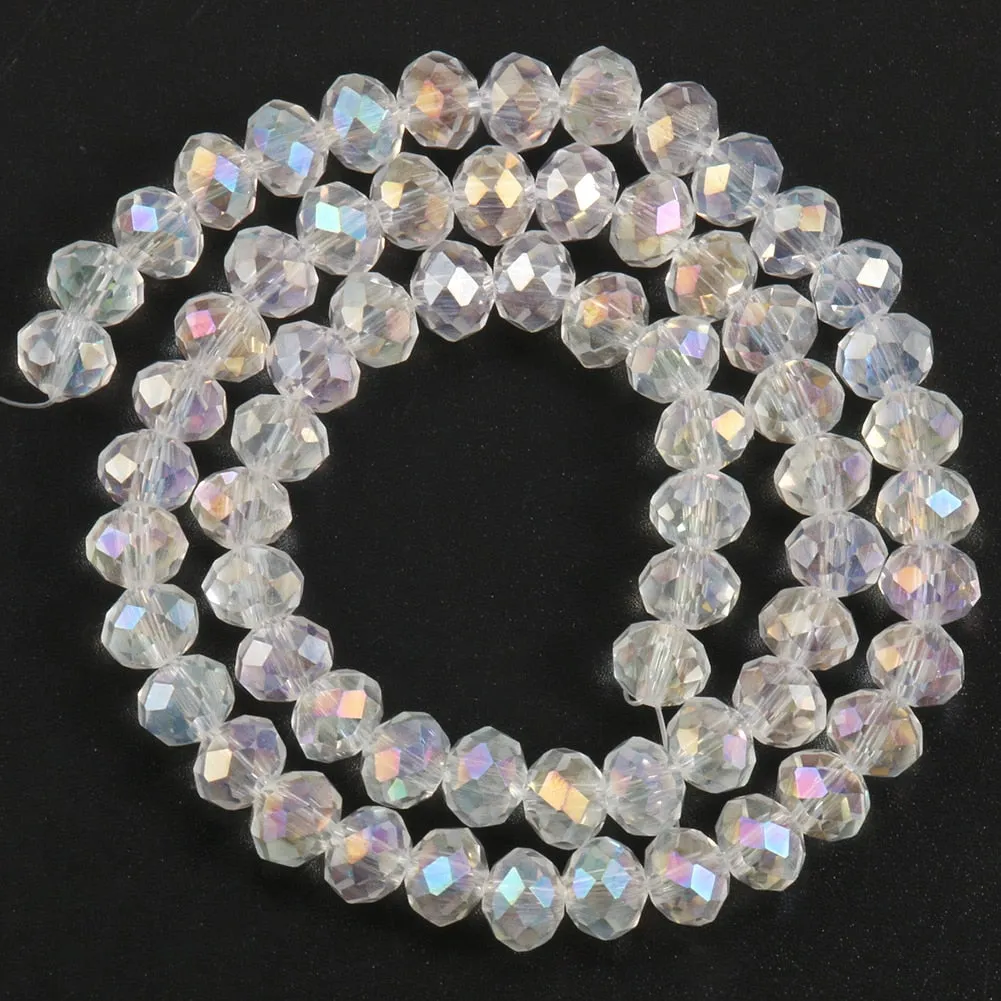 Faceted Czech Crystal Glass Beads Round Jades