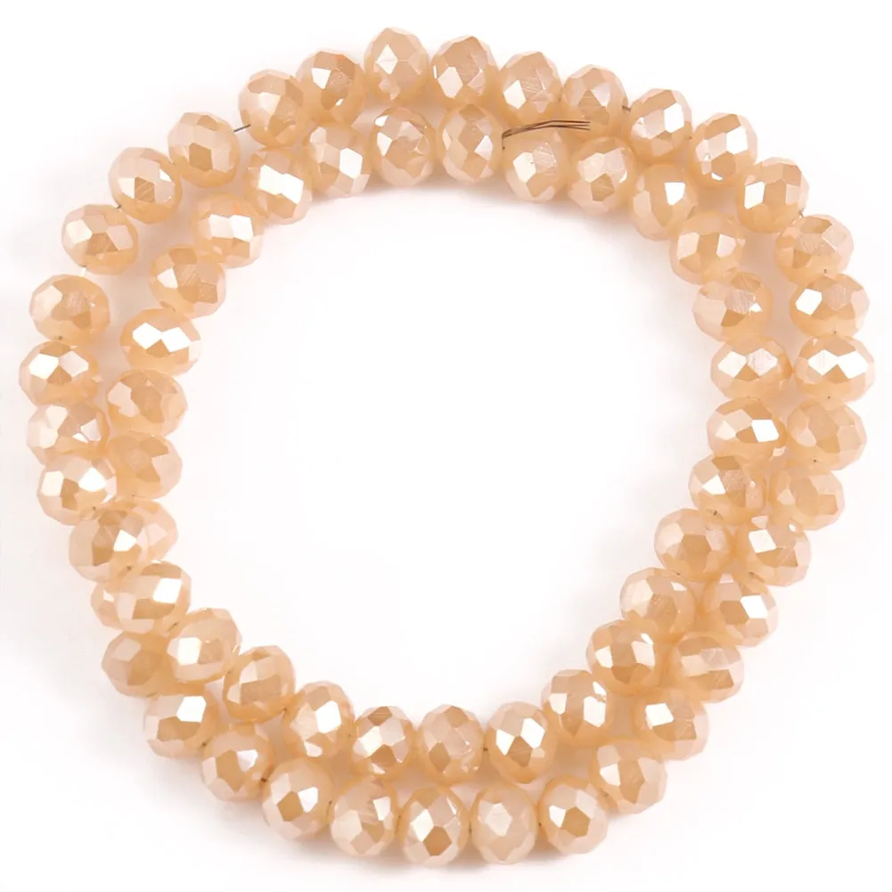 Faceted Czech Crystal Glass Beads Round Jades