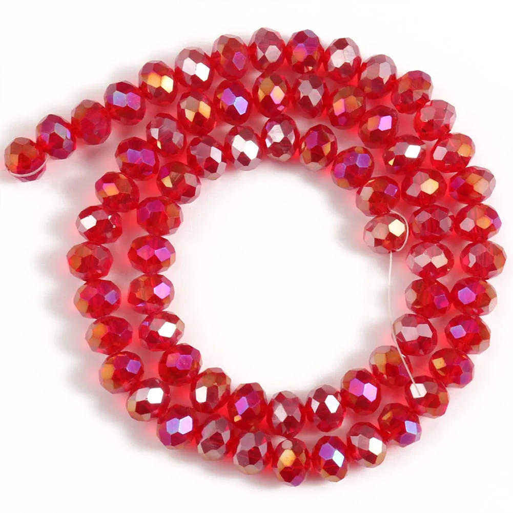 Faceted Czech Crystal Glass Beads Round Jades