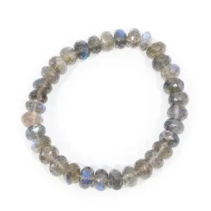 Faceted Labradorite 10mm Luxury Beaded Bracelet
