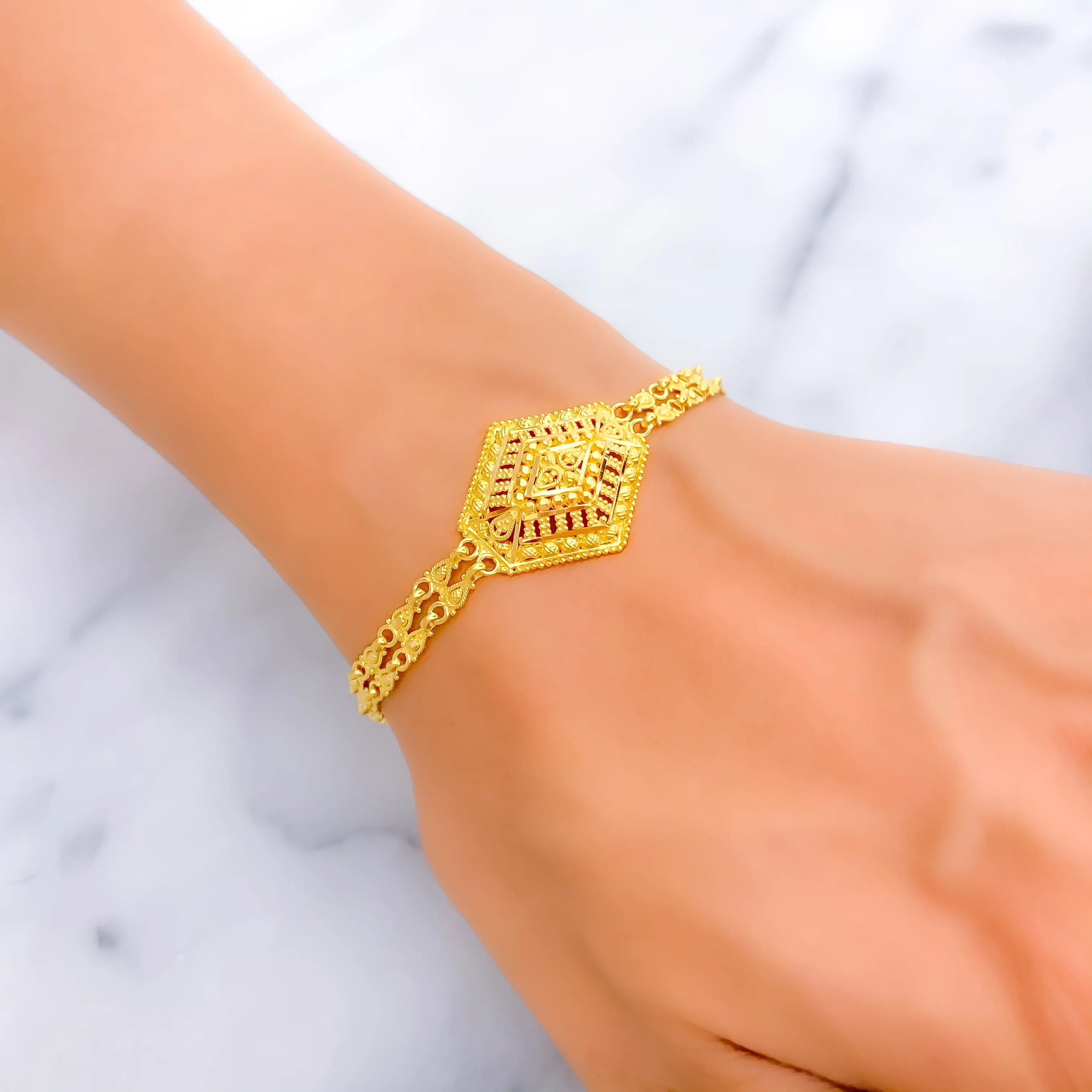 Fancy Stunning 22k Gold Bracelet