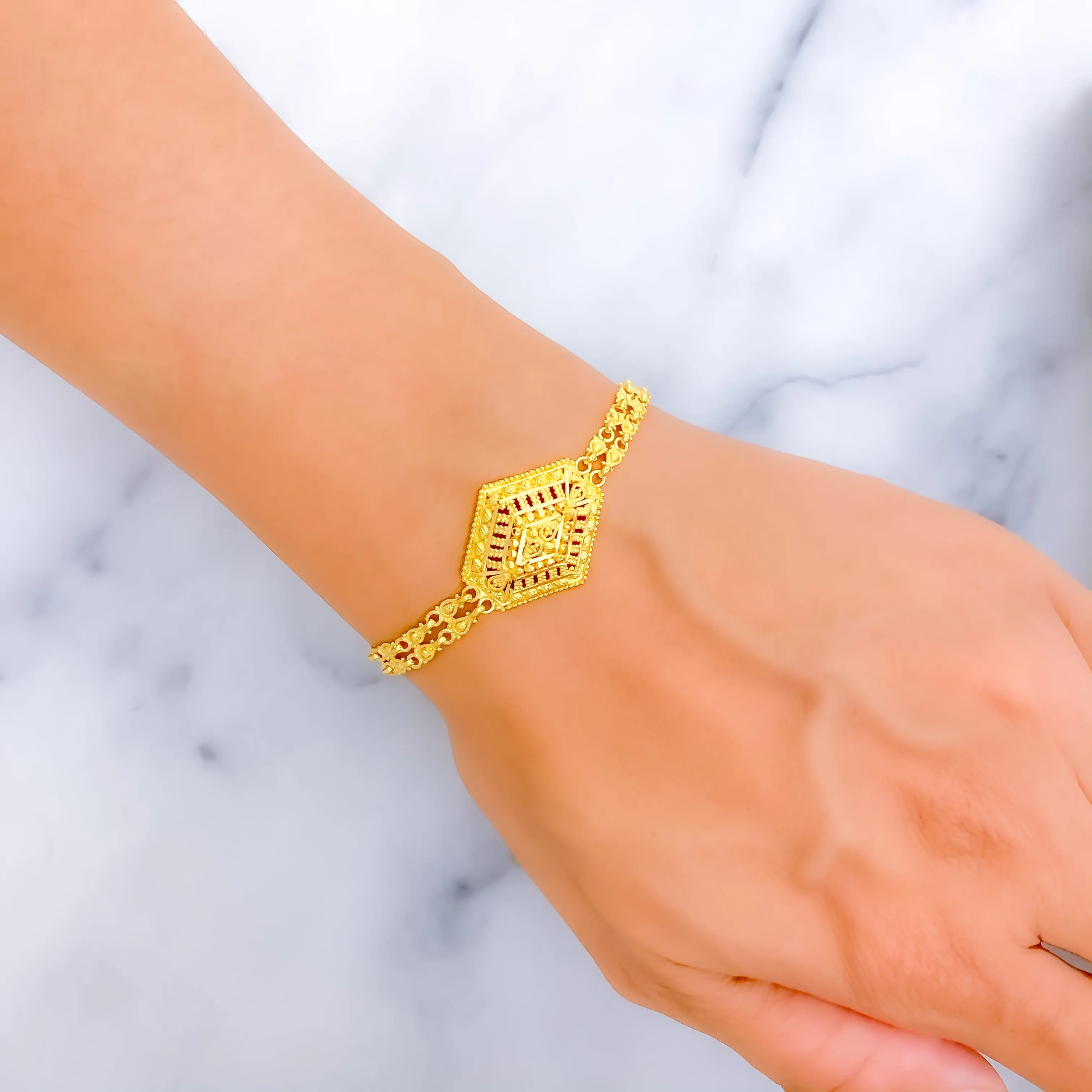 Fancy Stunning 22k Gold Bracelet