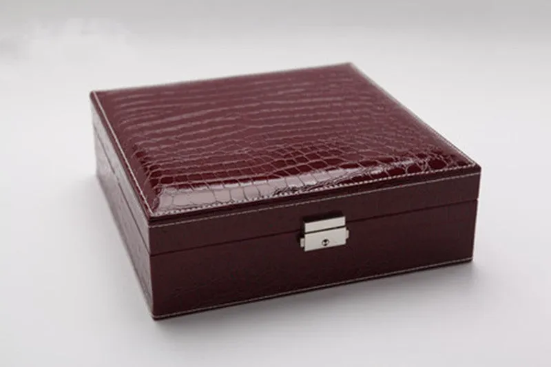 Fashion Jewelry Mirror Flannel Jewelry Box Double-layer Jewelry Storage Box