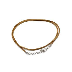 Faux EcoLeather Pendant Cord -  2.5mm x 55cm - Tan A120
