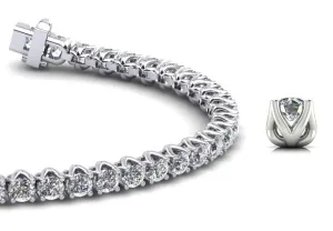 Fiery Flame Lab-Grown Diamond Tennis Bracelet with 9.00 ct.(finished) 4mm
