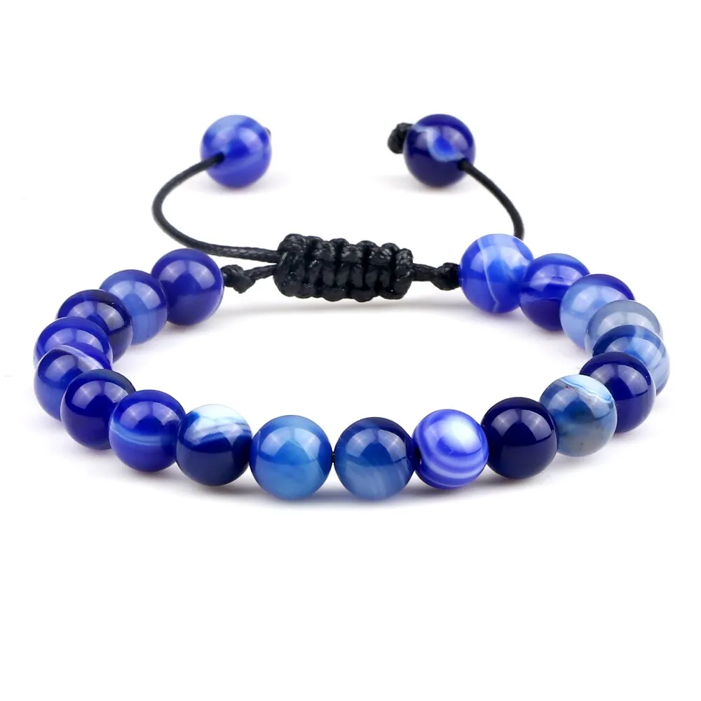 Fire Agates Onyx Beads Bracelet Bangles Healing Stone