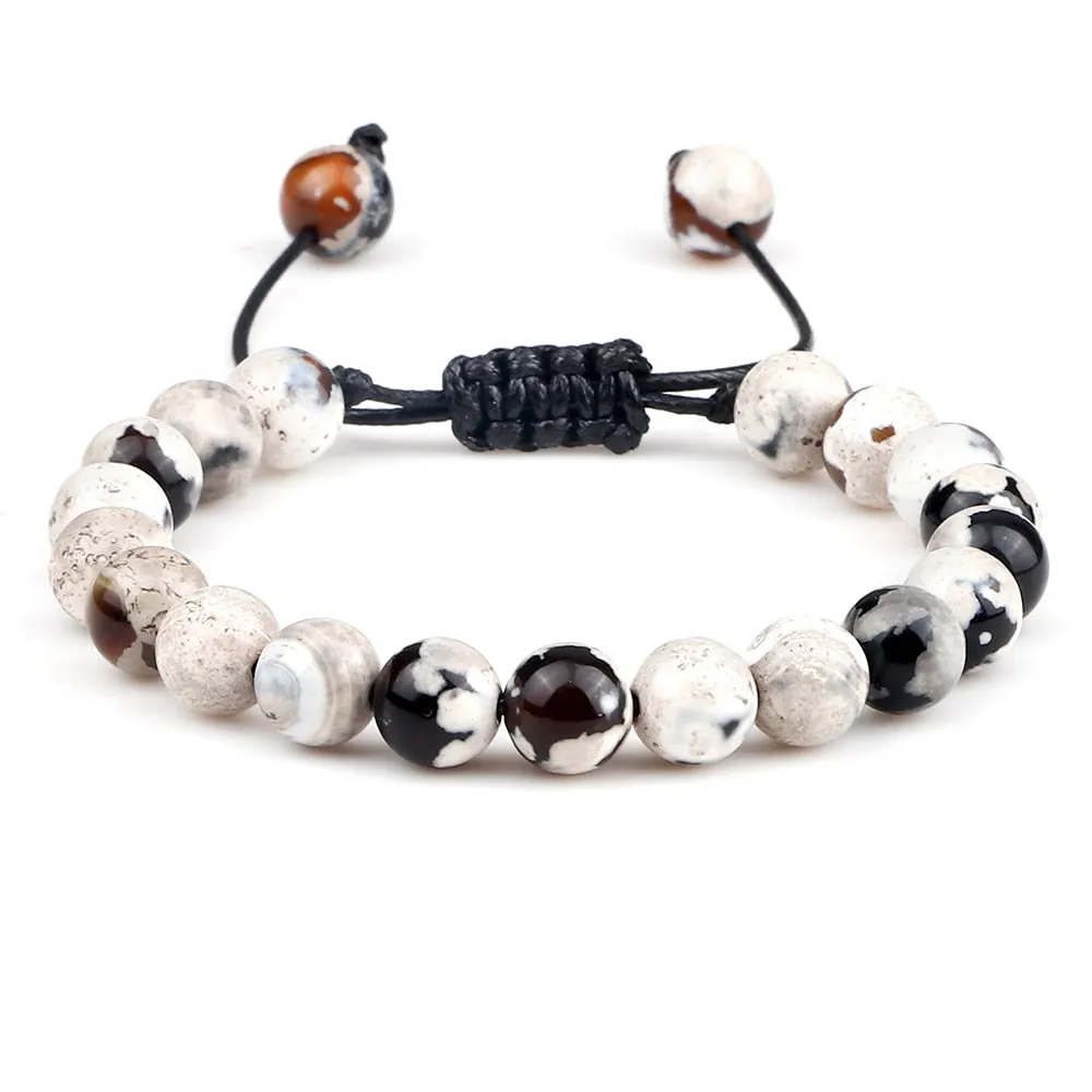 Fire Agates Onyx Beads Bracelet Bangles Healing Stone