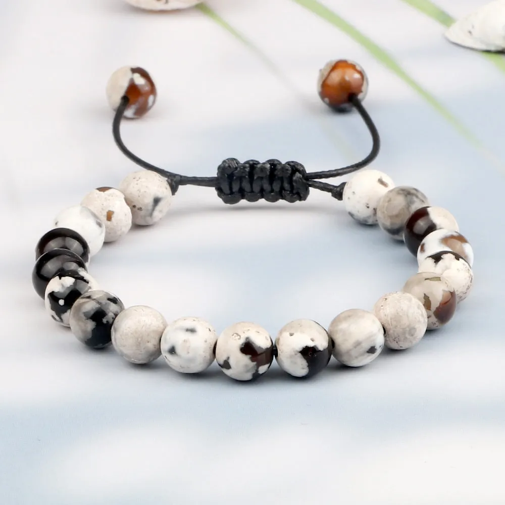 Fire Agates Onyx Beads Bracelet Bangles Healing Stone