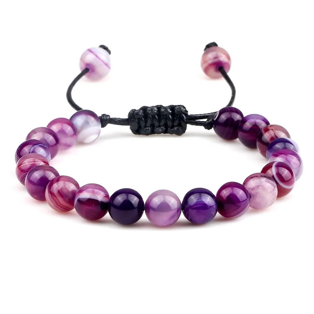 Fire Agates Onyx Beads Bracelet Bangles Healing Stone