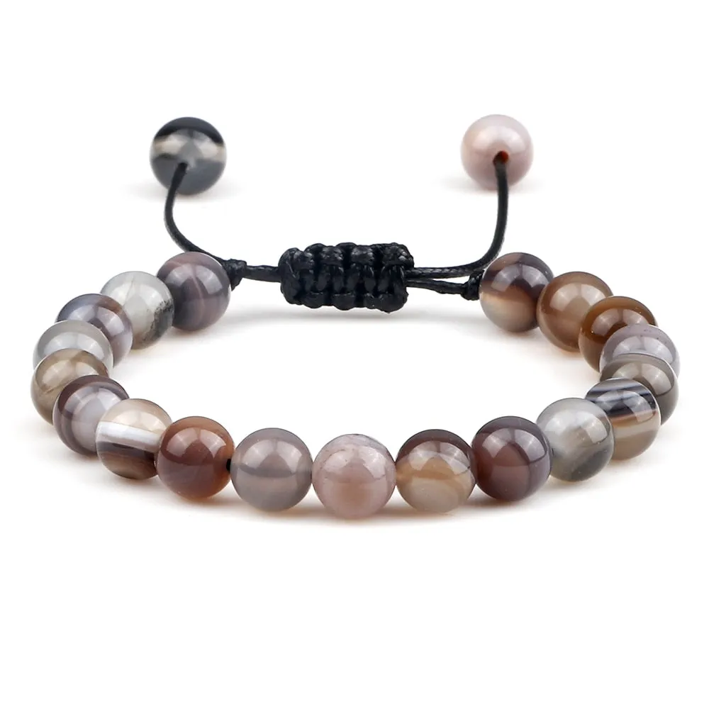 Fire Agates Onyx Beads Bracelet Bangles Healing Stone