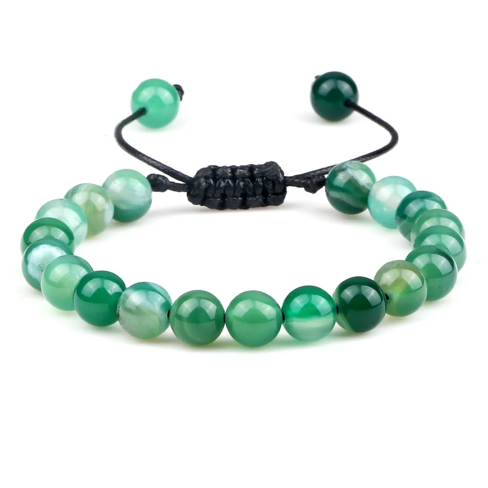 Fire Agates Onyx Beads Bracelet Bangles Healing Stone