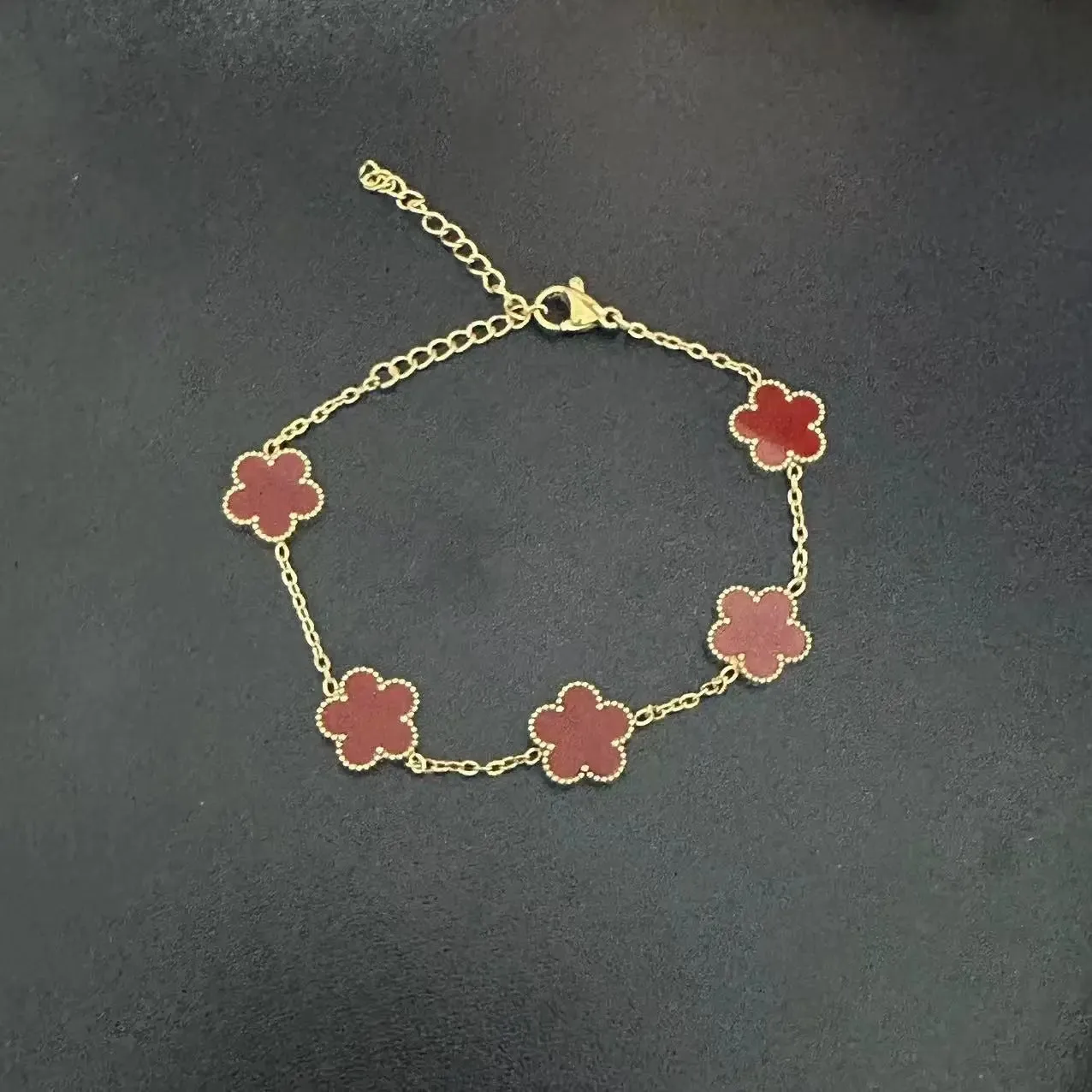 Flower Charm Natural Bracelet