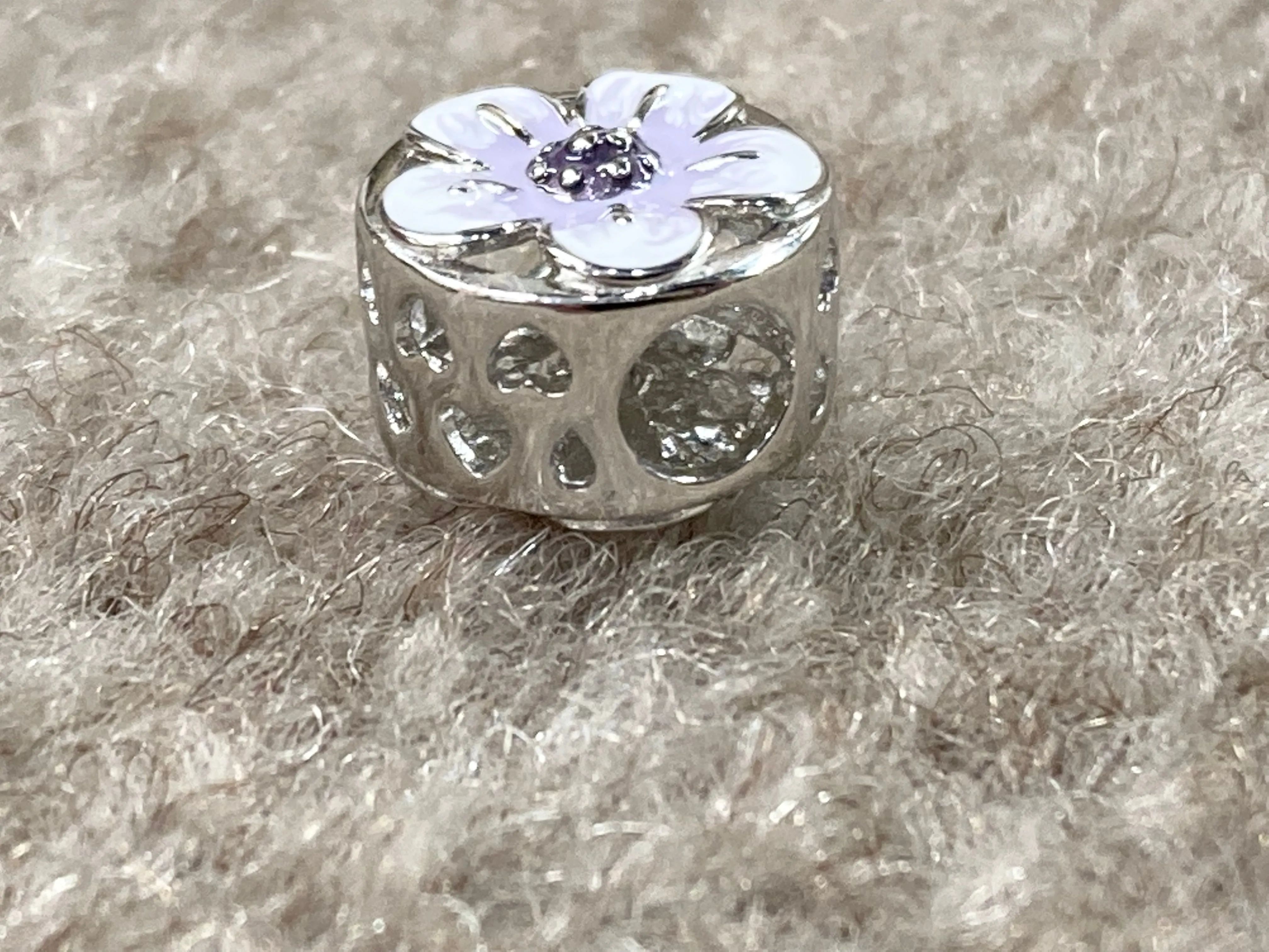 Flower Silver Bead