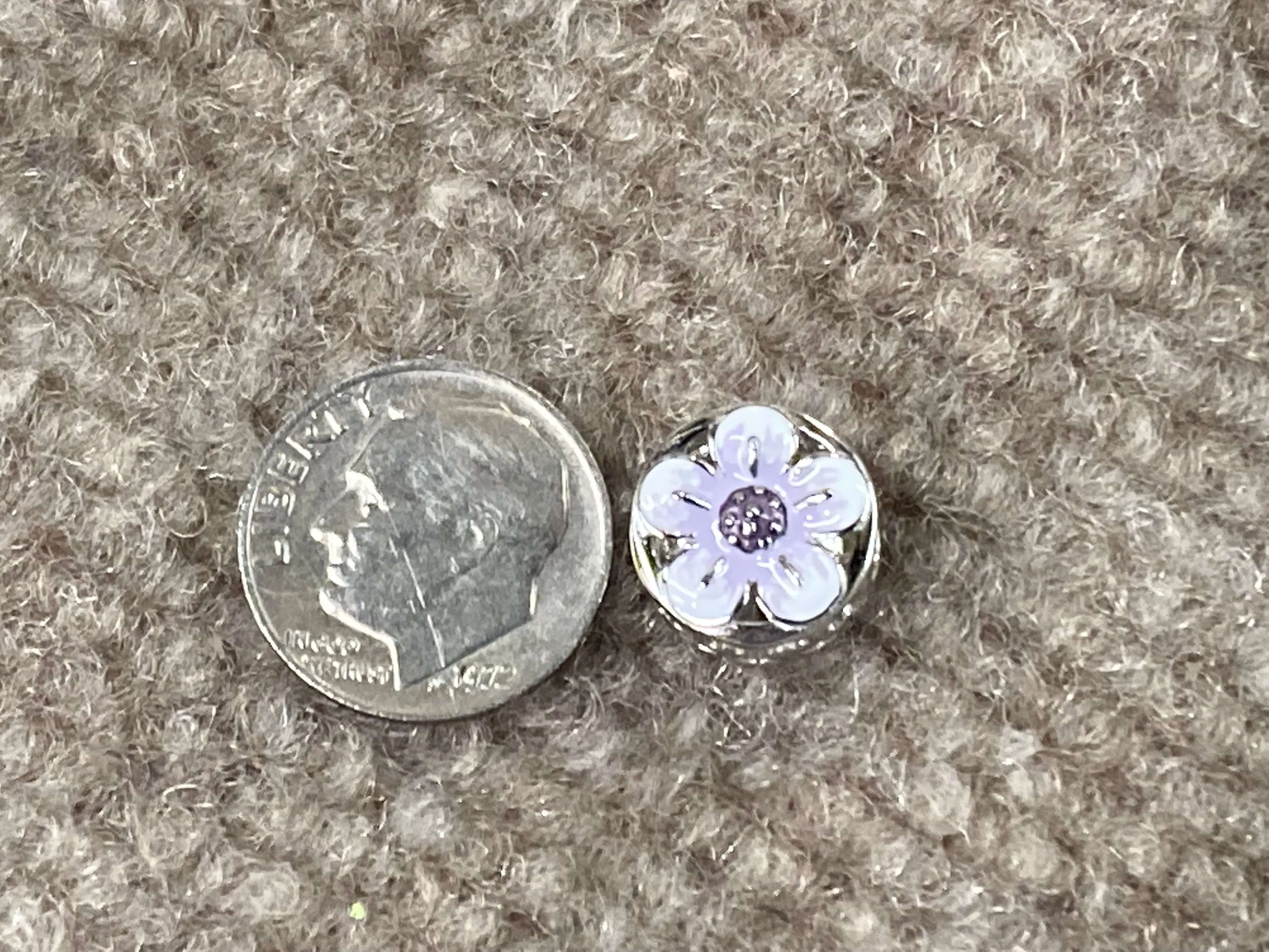Flower Silver Bead