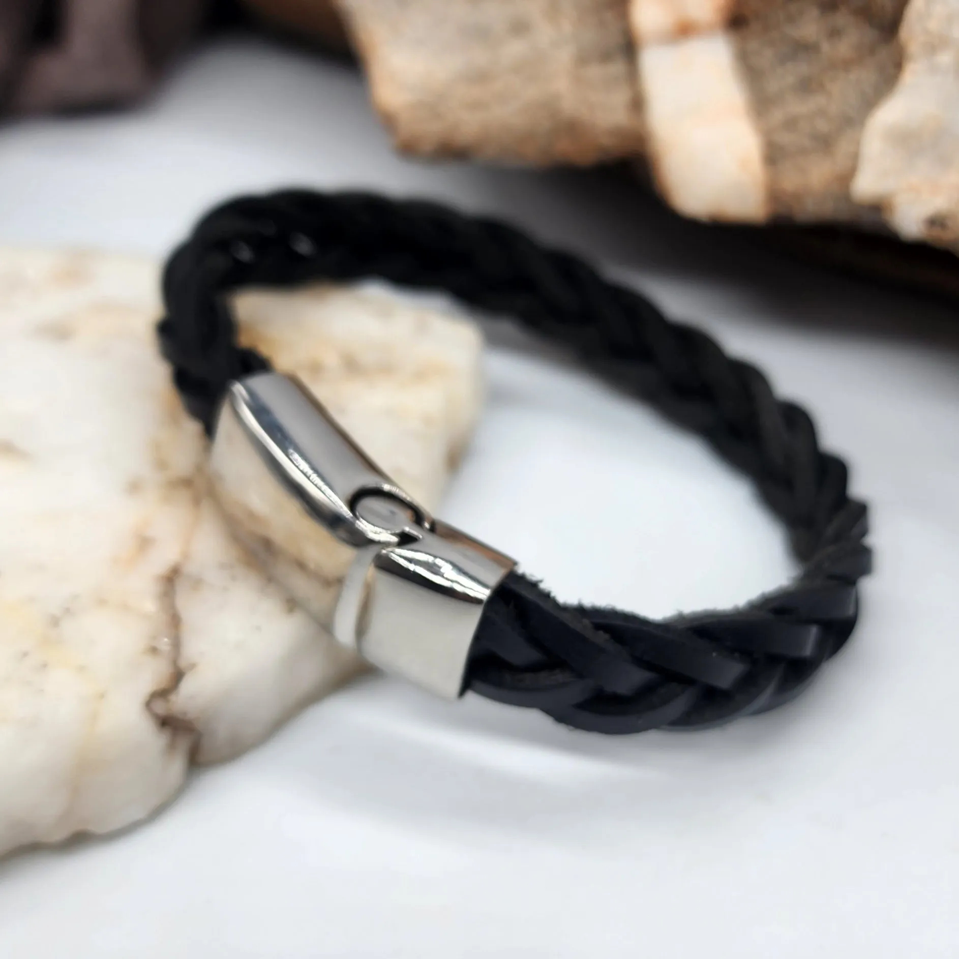 Foreigner /  Leather Bracelet for Men Men's Size 9 Leather Men's Jewelry Gift For Man Accessory
