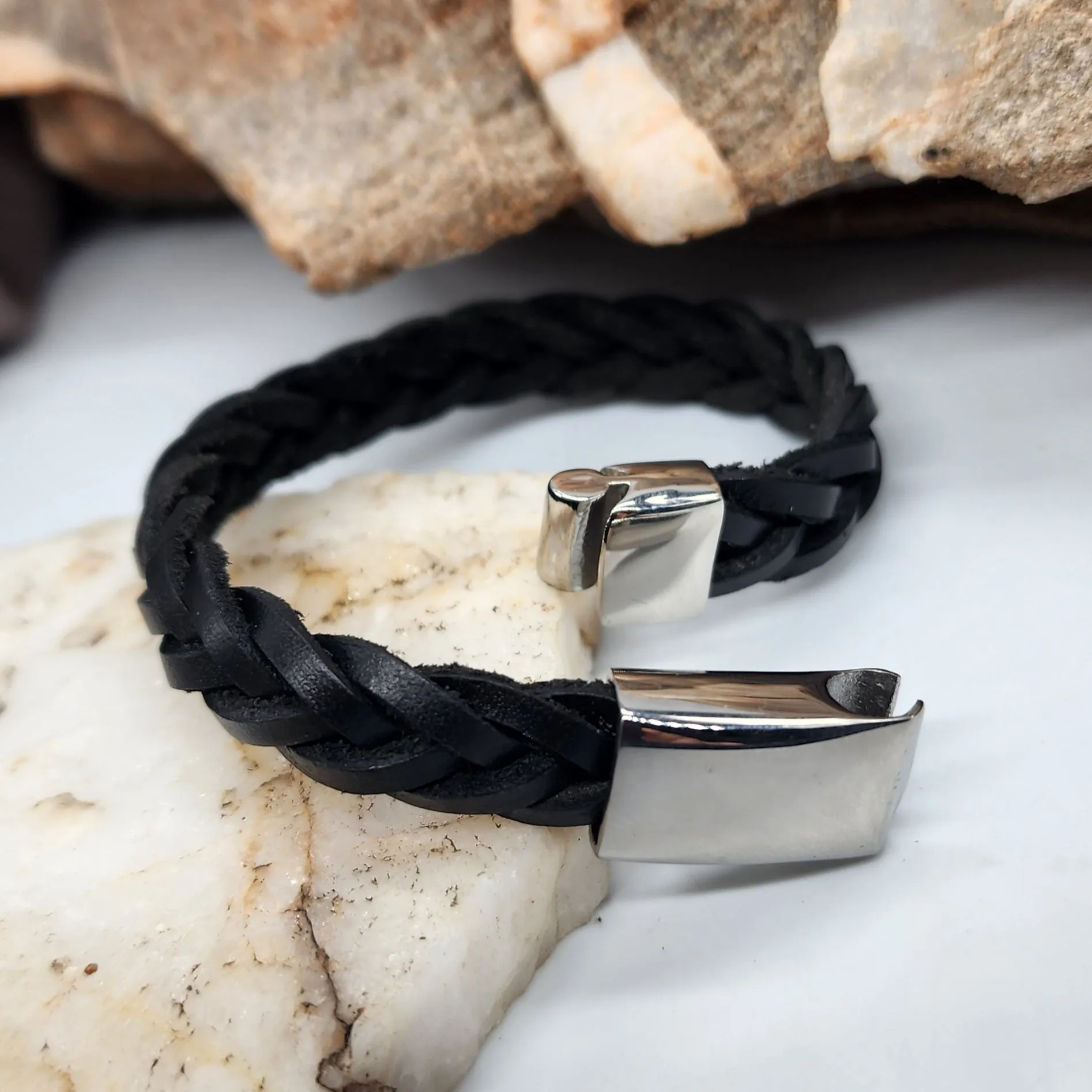 Foreigner /  Leather Bracelet for Men Men's Size 9 Leather Men's Jewelry Gift For Man Accessory