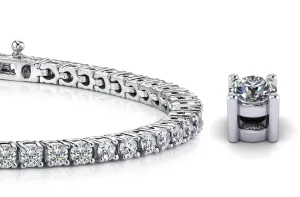 Four Prong Classic Lab-Grown Diamond Tennis Bracelet with 9.02 ct.(finished) 3.9mm